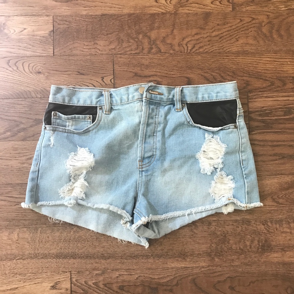 Forever 21 Distressed Jean Shorts